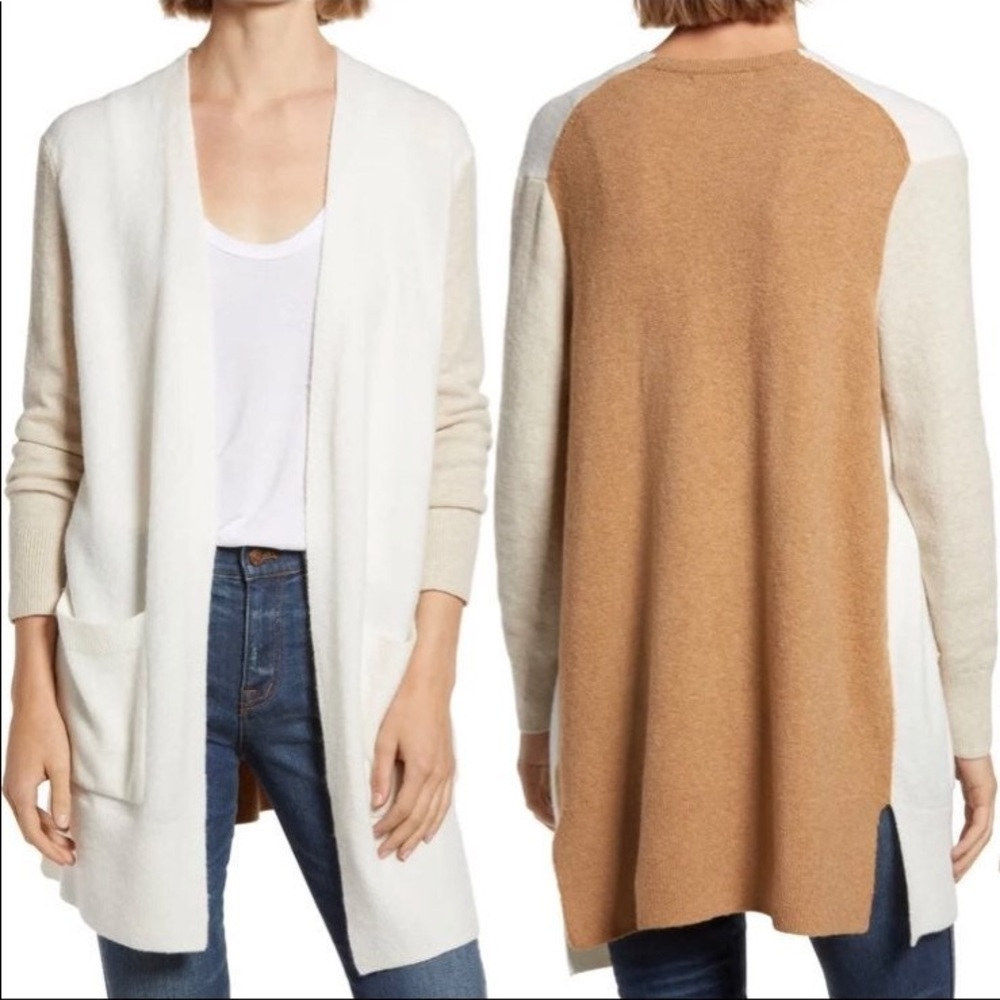 Madewell New Color Block Soft And Light Cardigan - Picture 1 of 8